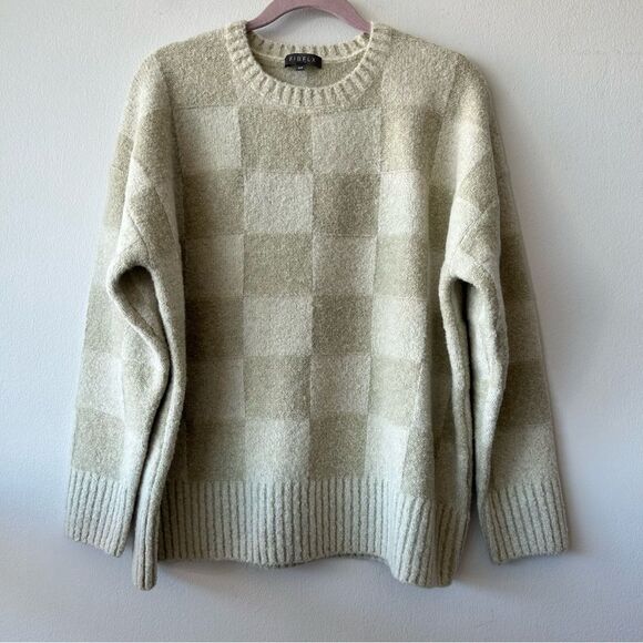 NWOT FIBFLX Conscious Fashion Textured Printed Knit Sweater - Picture 2 of 13